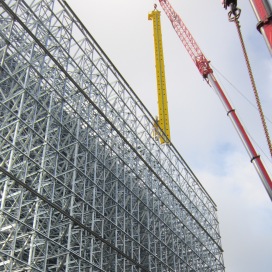 magazijnkranen Egemin voor hoogbouwmagazijn Agristo Tilburg