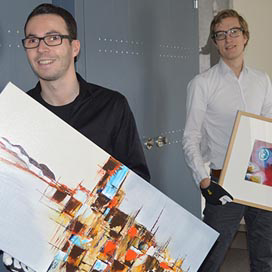 Sem van Riel (links) en Wouter Gorisse