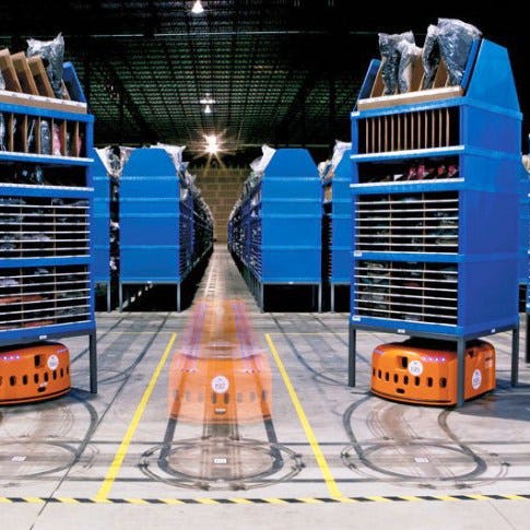 Amazon's warehouserobots nader bekeken
