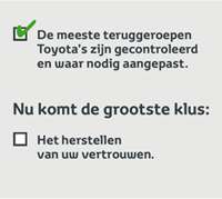 Toyota op de weg terug na recall-actie