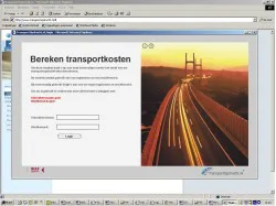 Online transportopdracht plaatsen