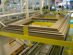 Pushbackstelling voor zes pallets