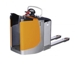 Elektropallettruck met ruggesteun