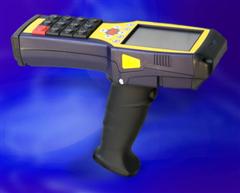 Handheld terminal met pistolgrip