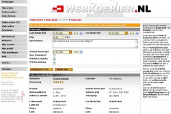 optie plaatsen Webkoerier