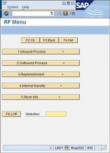 Het overzichtscherm van LogiFactor WMS voor terminals