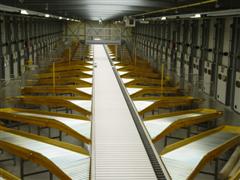 De sorter van de nieuwe DHL-terminal in Drachten