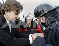Gouden ridder bij schenk transport