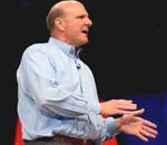 Steve Ballmer tijdens de partnerconferentie van Microsoft