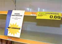 Out-of-Stock retailers licht gedaald