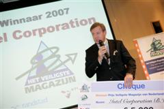 Henk Heusdens van Intel tijdens de prijsuitreiking