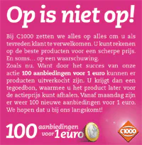 Lege schappen bij C1000