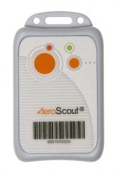Wifi Rfid-tag met callbutton van leverancier Aeroscout