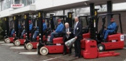 Stapelaar en heftrucks voor Damco