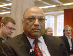 CK Prahalad voor zijn presentatie op de Universiteit van Amsterdam