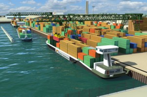 Container transferium definitief naar Alblasserdam foto - Port of Rotterdam