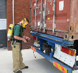 Gegaste container inspecteren