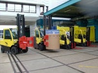 Vier Hyster heftrucks voor De Telegraaf Drukkerij Groep