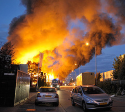 Brand bij transportbedrijf Van Bentum