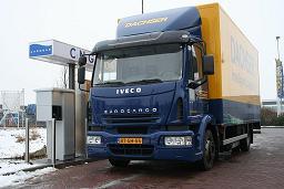 Vrachtauto op aardgas Dachser VDS