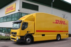 Volvo hybride truck voor DHL