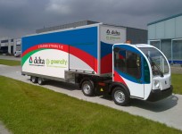 Delta Stadsdistributie zet vanaf aankomende woensdag in de Zutphense binnenstad een elektrische vrachtauto in voor pallettransport.