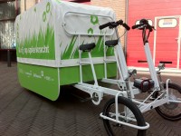 In Delft is deze week een pilot gestart met een vrachtfiets die ontworpen is door twee studenten van de TU Delft