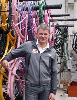 Wessel Berkman, de nieuwe eigenaar van De Fietsfabriek in Amsterdam