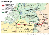 Goederenspoorlijn de IJzeren Rijn is de eerstkomende twintig jaar van de baan. 