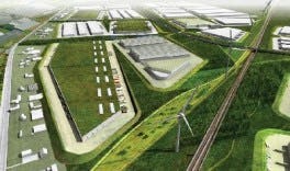 De regio Venlo wil op logistiek bedrijvenpark Trade Port Noord een nieuwe railterminal bouwen voor het goederenvervoer