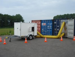 Ontgassen van container