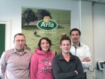 Van links naar rechts: Joost van den Heuvel, Petra Rutgers, Lennart Hofman, Bouke van Hamersveld, coach Jan Lourens Bolt ontbreekt op de foto.