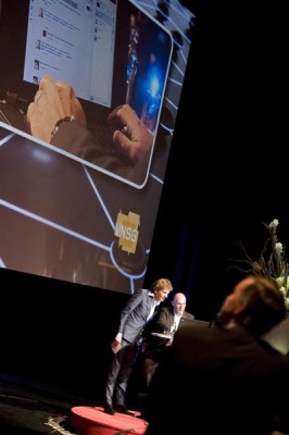 Mathijs van Nieuwkerk met Mark Raben van SAP