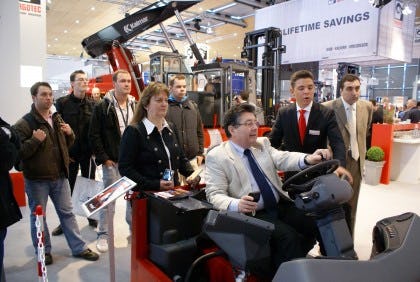 Simulatiegames op diverse heftruckstands