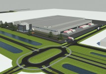 Artist impression van het Spar dc in Waalwijk