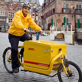Ook DHL-parcycles in zeven andere stadscentra 