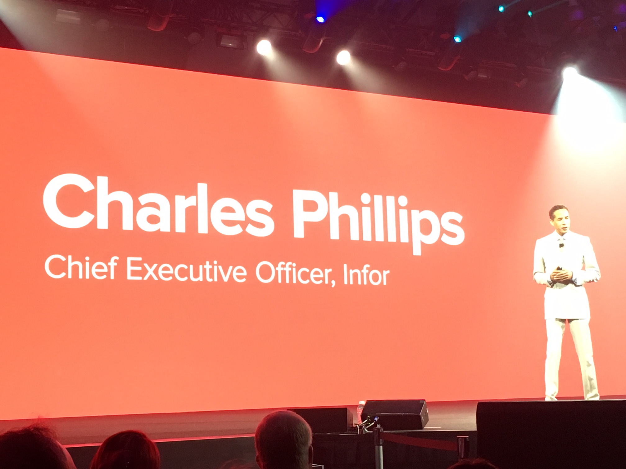 Charles Phillips, CEO van Infor tijdens de laatste gebruikersbijeenkomst Inforum In New York.