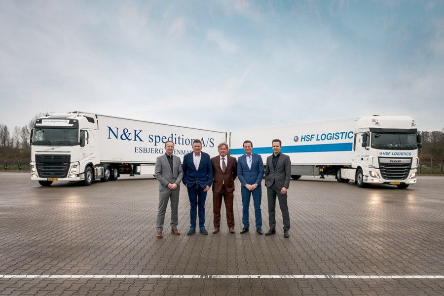 Vlnr: Frank Kremer, Per Cristian Jensen Bonnichsen, Simon Frederiks, Martin Gade Gregersen en Dennis Nijmeijer