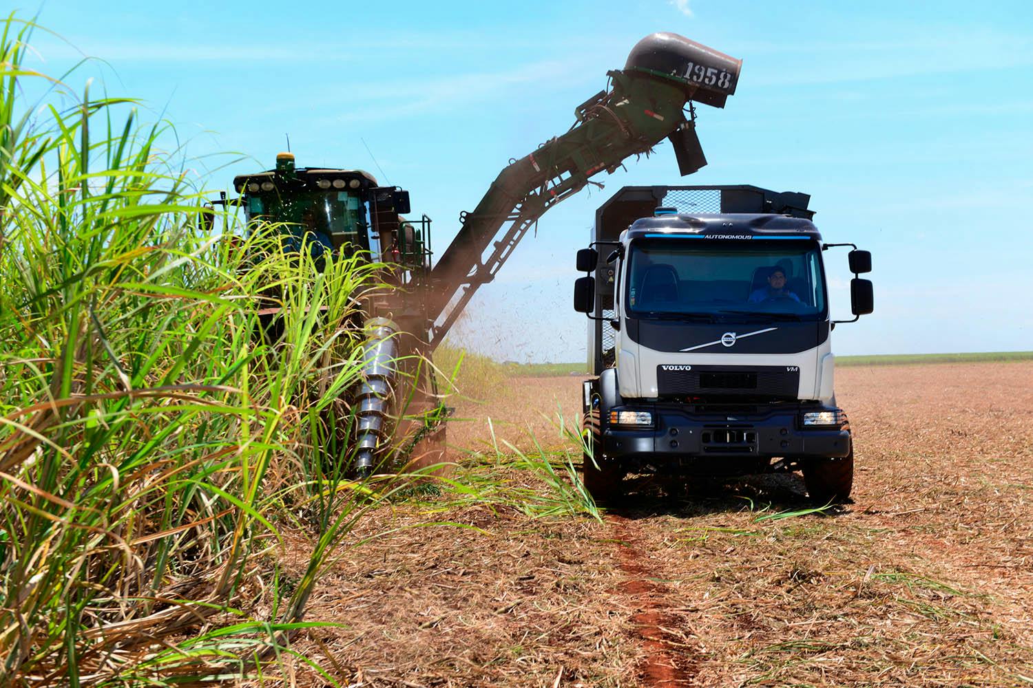 Zelfrijdende Volvo truck verhoogt suikeroogst