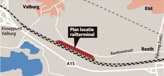 Logistieke deskundigen leggen bom onder railterminal Valburg