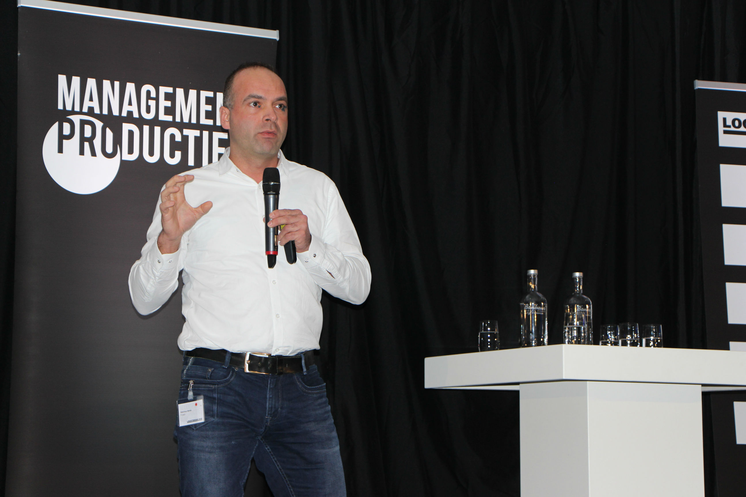 Marinus Brink (FiLogic) gaf tijdens de Logistiekdag 2018 in Tilburg de winnende pitch voor Talking Traffic & Logistics Challenge 2017. Filogic won de challenge met zijn open source Transport Management Platform.