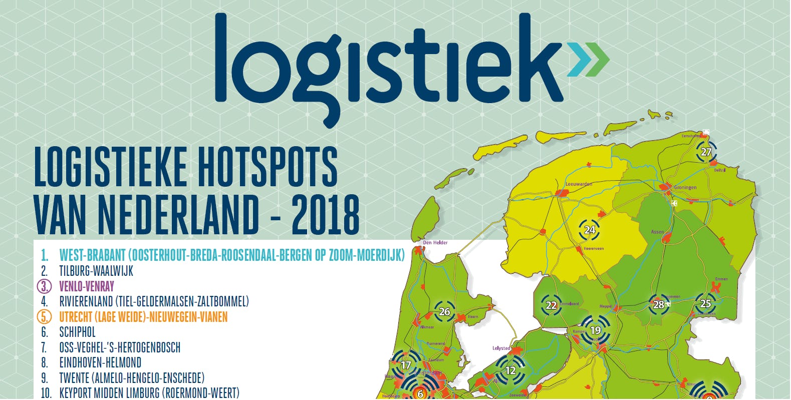 West-Brabant prolongeert Logistieke Hotspot nummer 1 positie