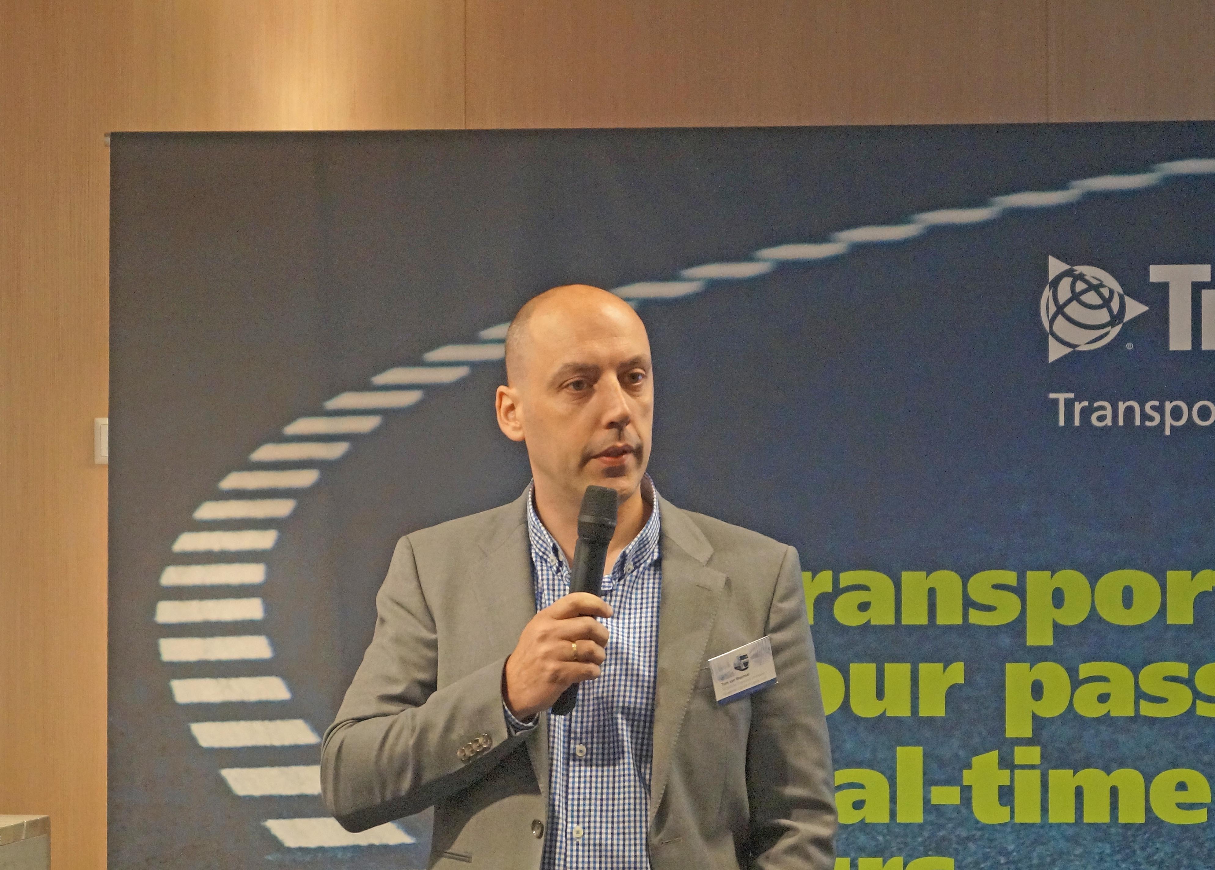 Dagvoorzitter Tom Van Woensel tijdens het ITT-event 2018:  'Rendement genereren met ICT'.