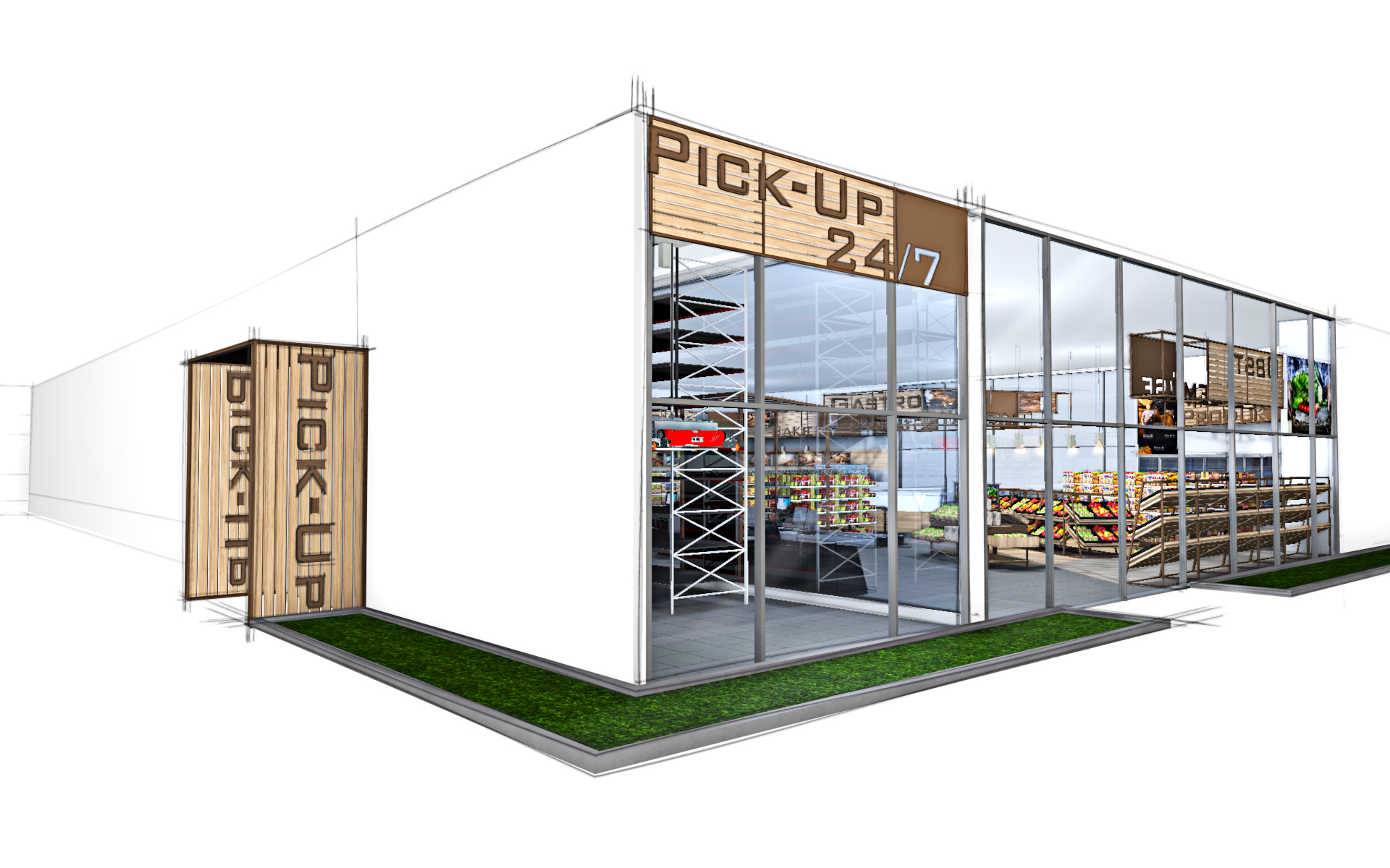 Geautomatiseerd orderpicken in een supermarkt? Dat kan volgens TGW in de toekomst in een Omnistore