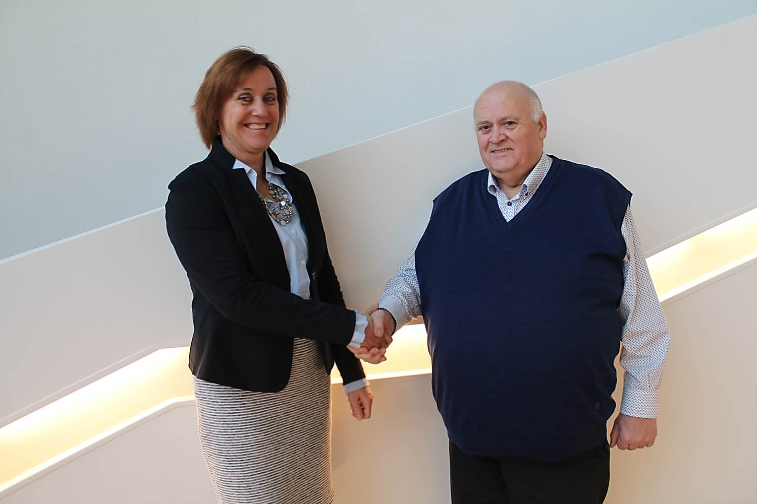 Wethouder Ellie Eggengoor en directeur Benny Wezenberg 