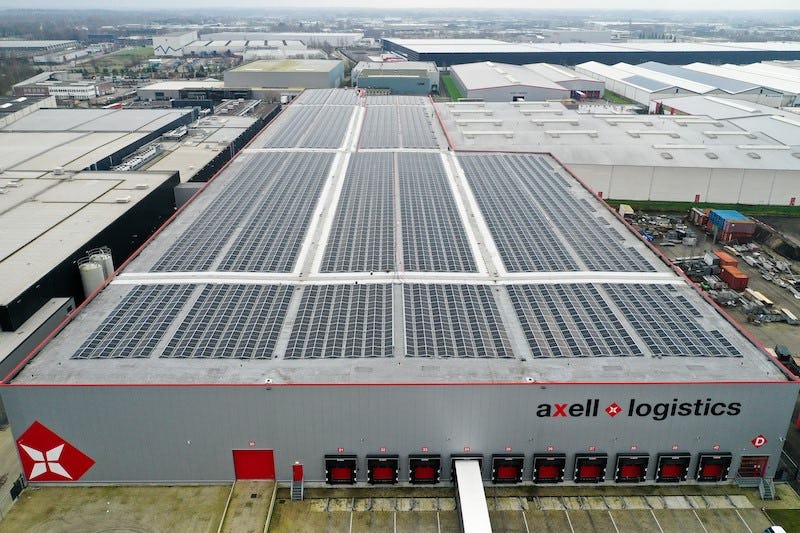 Axell Logistics legt 5.000 zonnepanelen op DC in Etten-Leur