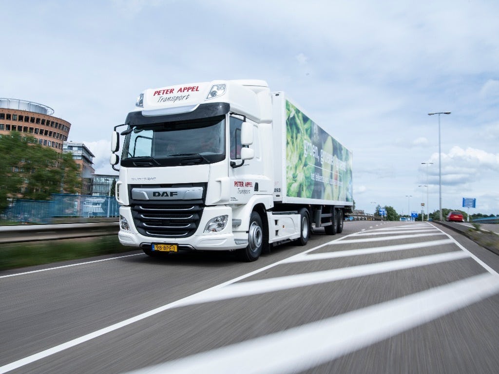 Peter Appel de weg op met eerste elektrische DAF CF-truck