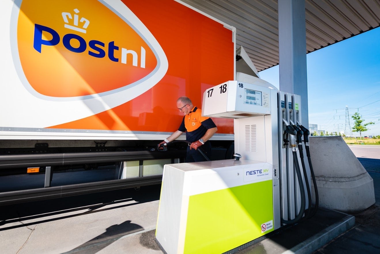 PostNL start proef met duurzame brandstof HVO