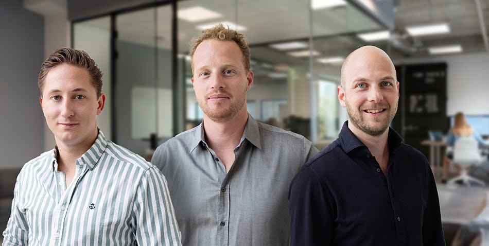vlnr: Giovanni Gubbels, Jeroen Kemp, Coen van Boxtel. Foto: ChainCargo