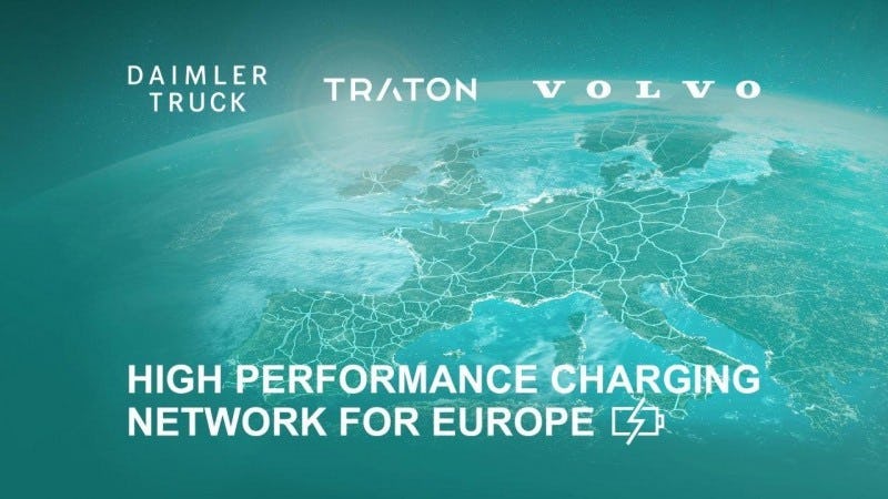 Truckgiganten starten alliantie voor Europees laadnetwerk